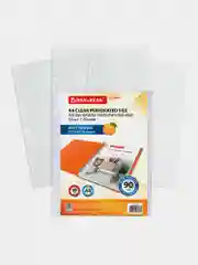 Папка-файл, мультифора с перфорацией А4 Brauberg 50 штук матовые, Плотные, 90 мкм, 229669