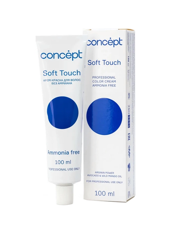 Безаммиачный крем-краситель Concept Soft Touch, 10.0 Ультра светлый блондин, 100 мл