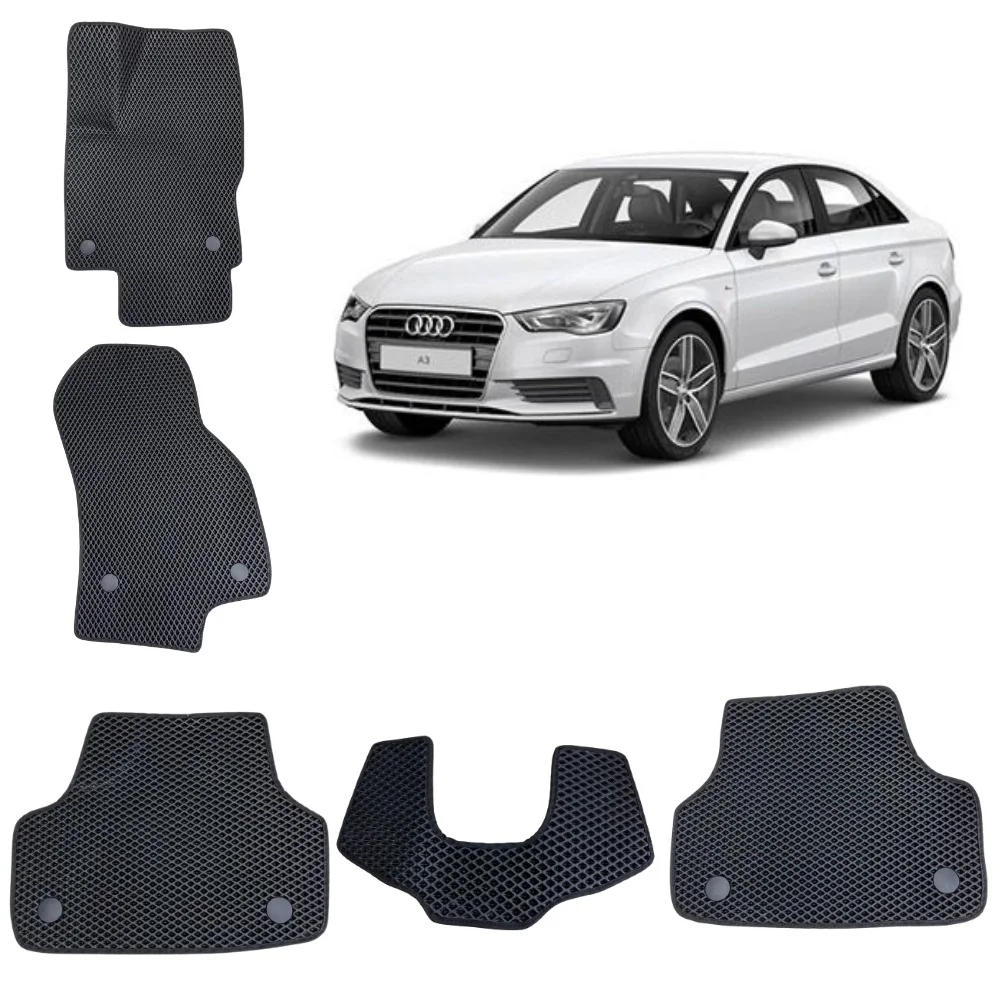 Черный 3-d Автомобильные EVA, ЭВА, ЕВА коврики в салон для AUDI A3 8V седан  /АУДИ А3 8V