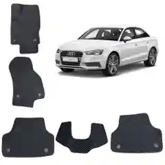Черный 3-d Автомобильные EVA, ЭВА, ЕВА коврики в салон для AUDI A3 8V седан  /АУДИ А3 8V