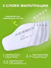 Фильтр 3701СN FFP2 хлопковый для масок респираторов 3200, KN-95