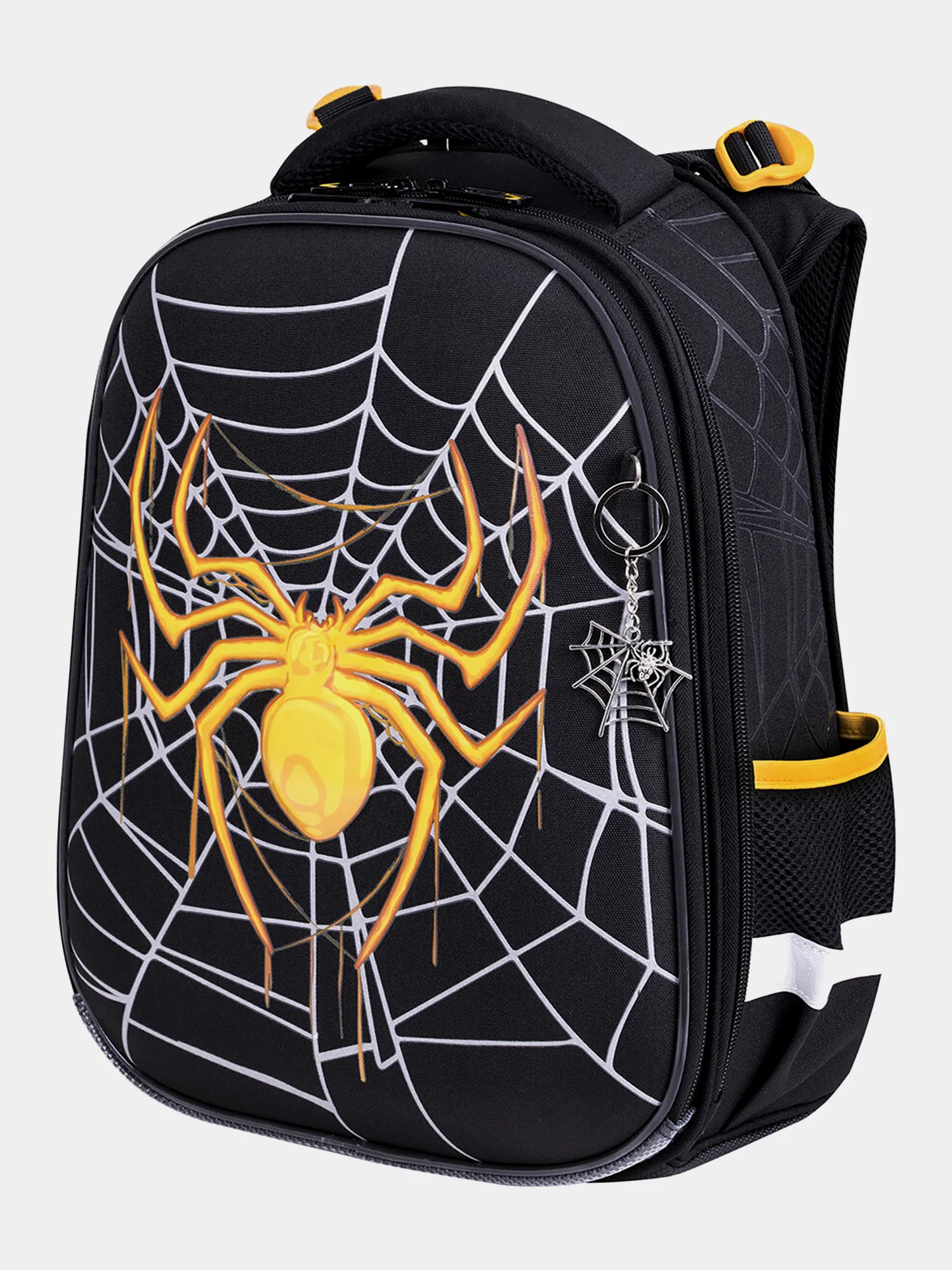 Рюкзак школьный для мальчика Brauberg 2 отделения, с брелком, Venomous spider, 271355