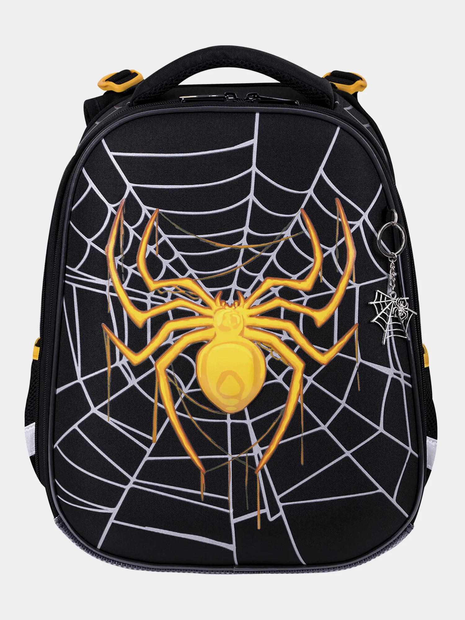 Рюкзак школьный для мальчика Brauberg 2 отделения, с брелком, Venomous spider, 271355
