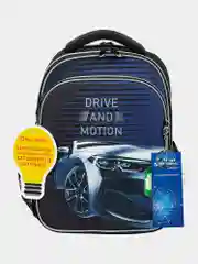Рюкзак школьный для мальчика Brauberg Quadro, 3 отделения, с брелоком, Sport car, 271359