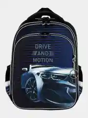 Рюкзак школьный для мальчика Brauberg Quadro, 3 отделения, с брелоком, Sport car, 271359