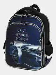 Рюкзак школьный для мальчика Brauberg Quadro, 3 отделения, с брелоком, Sport car, 271359