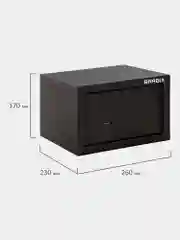 Сейф мебельный BRABIX SF-170KL (в170*ш260*г230мм), ключевой замок, черный, 291142