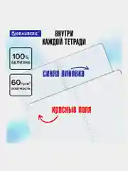 Предметные тетради 48 л набор A5 в клетку и линейку 12 штук, Brauberg Liquid Marble
