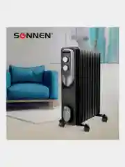 Обогреватель масляный Sonnen DFN-09BL, 2000 Вт, 9 секций, черный