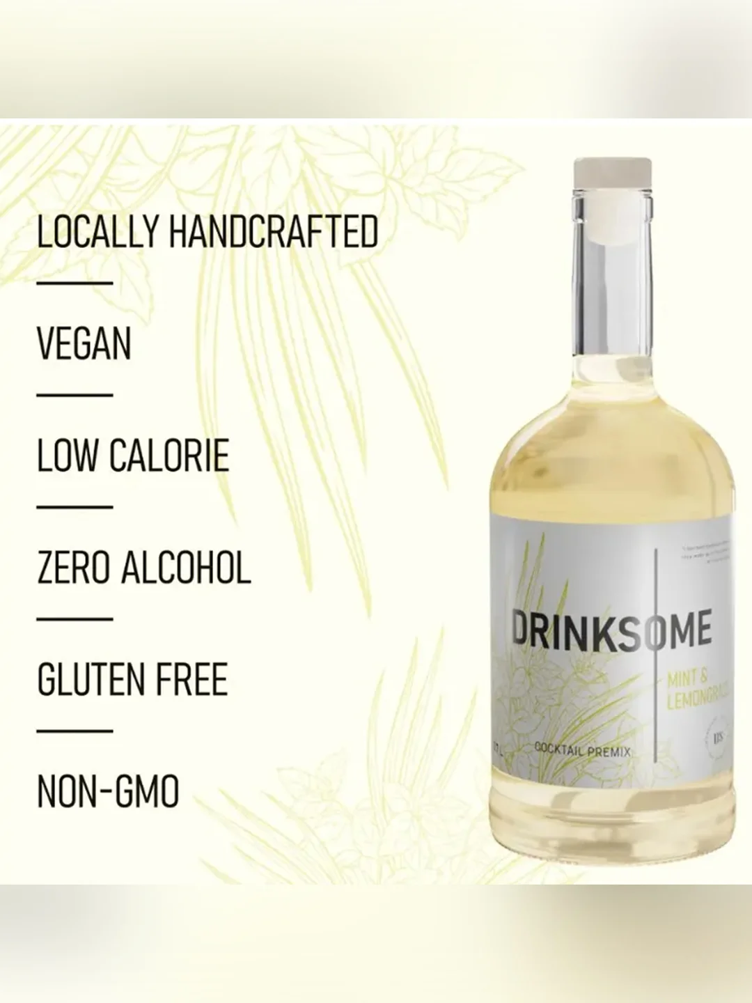 Кордиал безалкогольный Drinksome Мята и Лемонграс, 0,7 л