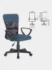 Компьютерное, офисное компактное кресло с подлокотниками Brabix Jet MG-315, сетка, ткань