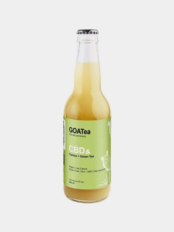 Холодный зеленый чай Drinksome, с наноэмульсией CBD, со вкусом кактуса, 0.33 л