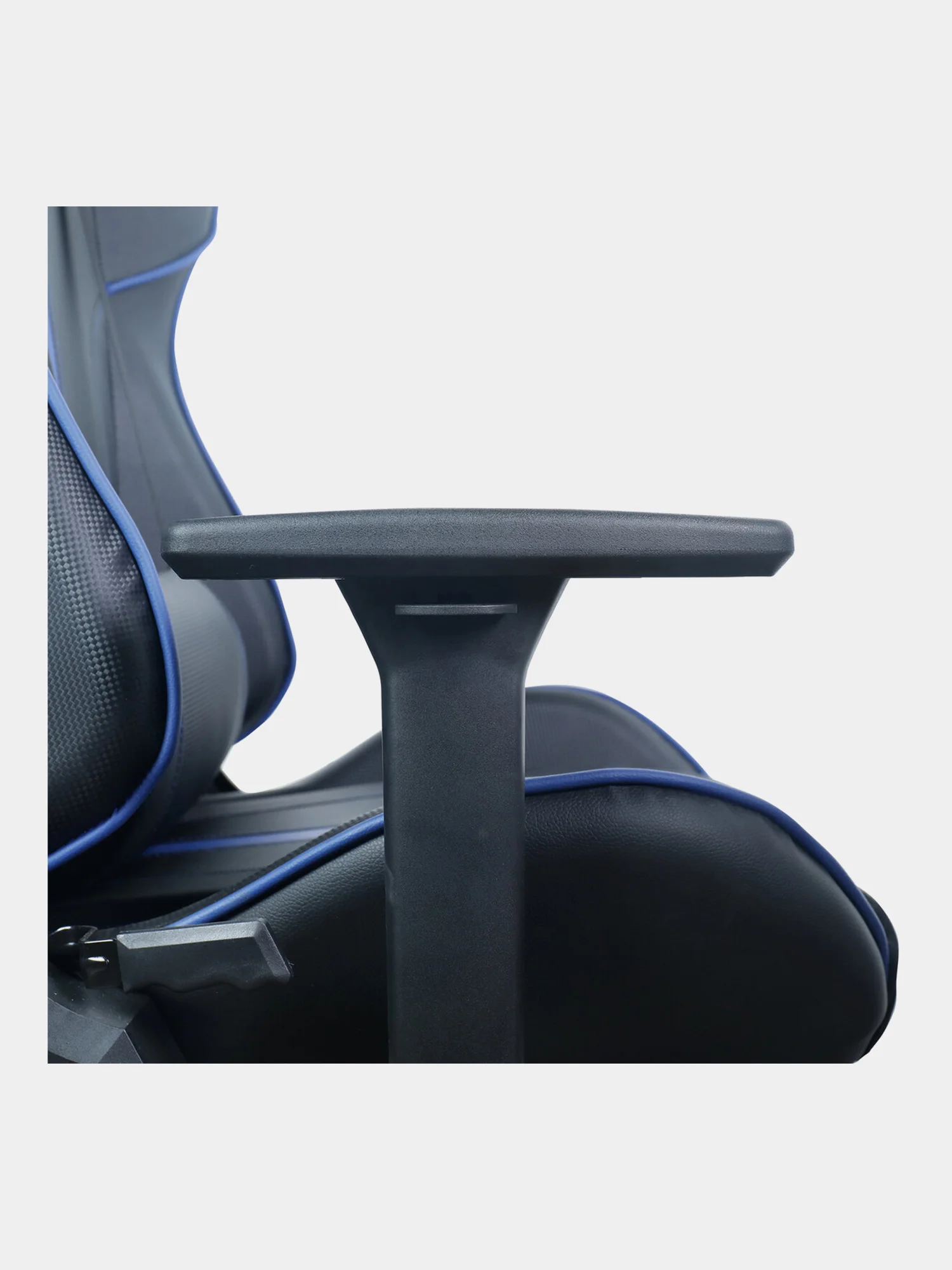 Кресло компьютерное BRABIX GT Carbon GM-120, две подушки, экокожа, черное/синее, 531930