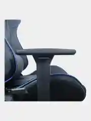 Кресло компьютерное BRABIX GT Carbon GM-120, две подушки, экокожа, черное/синее, 531930