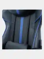 Кресло компьютерное BRABIX GT Carbon GM-120, две подушки, экокожа, черное/синее, 531930