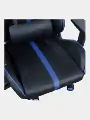 Кресло компьютерное BRABIX GT Carbon GM-120, две подушки, экокожа, черное/синее, 531930