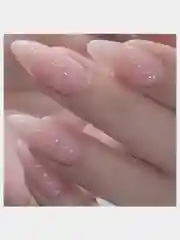 Накладные ногти с дизайном форма Миндаль