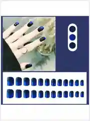 Накладные ногти короткие с дизайном форма Квадрат