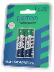 Аккумуляторная батарейка Perfeo AA 2шт. 1000mAh/1600/2000/2400/2600