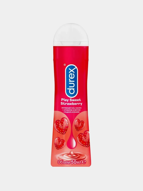 Гель-смазка Durex Play Sweet Strawberry, c ароматом и вкусом сладкой клубники, 50 мл