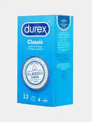 Презервативы Durex Classic, классические с гелем-смазкой, 12 штук