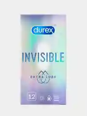 Презервативы Durex Invisible Extra Lube ультратонкие, с дополнительной смазкой, 12 штук