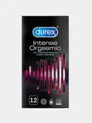 Презервативы Durex Intense Orgasmic, рельефные со стимулирующим гелем-смазкой, 12 штук