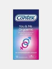 Презервативы с ребрами и точками Contex You&Me Orgasmic, 12 штук