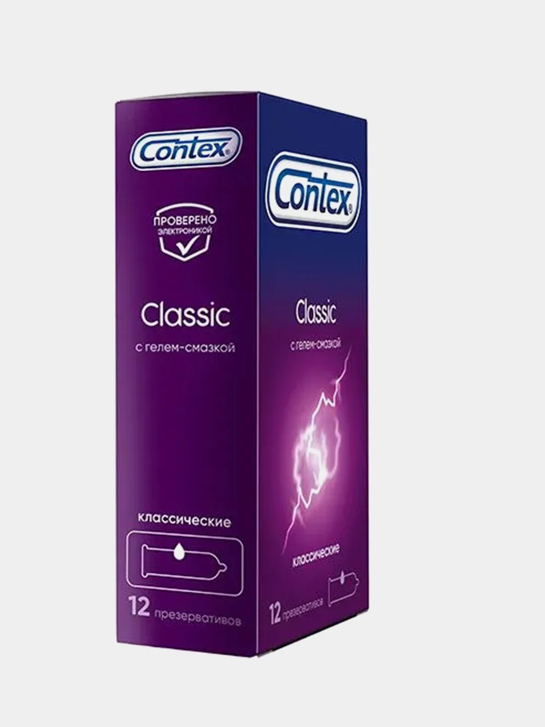 Презервативы Contex Classic, классические, с гелем-смазкой естественные ощущения, 12 штук