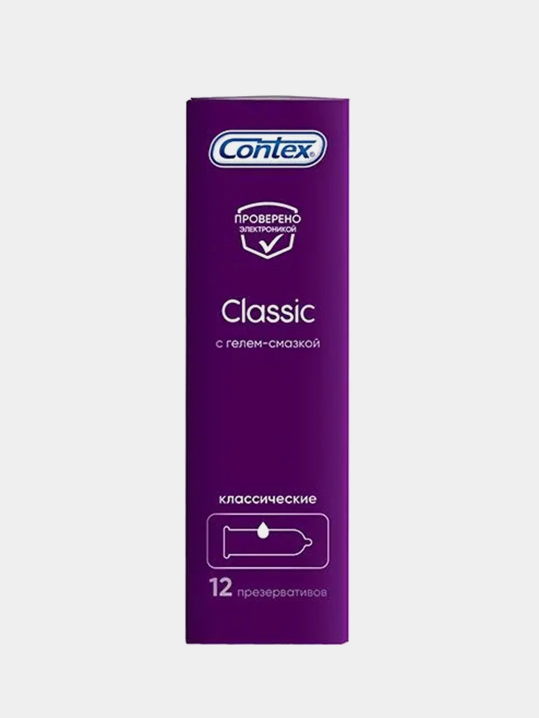 Презервативы Contex Classic, классические, с гелем-смазкой естественные ощущения, 12 штук