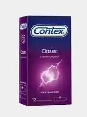 Презервативы Contex Classic, классические, с гелем-смазкой естественные ощущения, 12 штук
