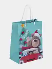 Пакет подарочный новогодний, для подарка 4 штуки Christmas Animals, Золотая Сказка, 591956