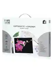 Картина по номерам на черном холсте ТРИ СОВЫ Цветы орхидеи, 40х50см, c акриловыми красками