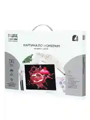 Картина по номерам на черном холсте ТРИ СОВЫ Сочный гранат, 40х50см, c акриловыми красками
