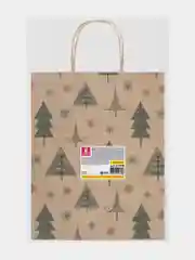 Пакет подарочный, новогодний, для подарка, 10 штук, Kraft Xmas Tree, Золотая Сказка