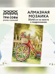 Алмазная мозаика ТРИ СОВЫ "Солнечный день", 30х40 см, холст на деревянном подрамнике