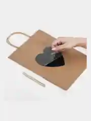 Подарочный пакет, набор 7 штук, скретч-слой стилус, Heart on Kraft, Золотая Сказка, 591971