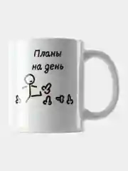 Синий кружка с принтом