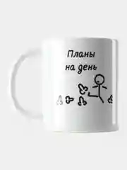 Синий кружка с принтом