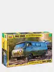 Сборная модель Российский автомобиль УАЗ-3909 Буханка масштаб 1:35 КИТ Zvezda пластик