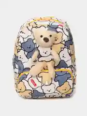 Желтый рюкзак Мишка с игрушкой Мишка, 26х20х6 см