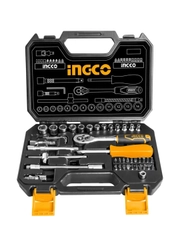 Трещотка с набором головок INGCO HKTS42441 1/4" и 1/2", 4-14 мм, 8-32 мм