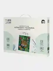 Алмазная мозаика Три совы "Взгляд из джунглей", холст на деревянном подрамнике, 40х50 см