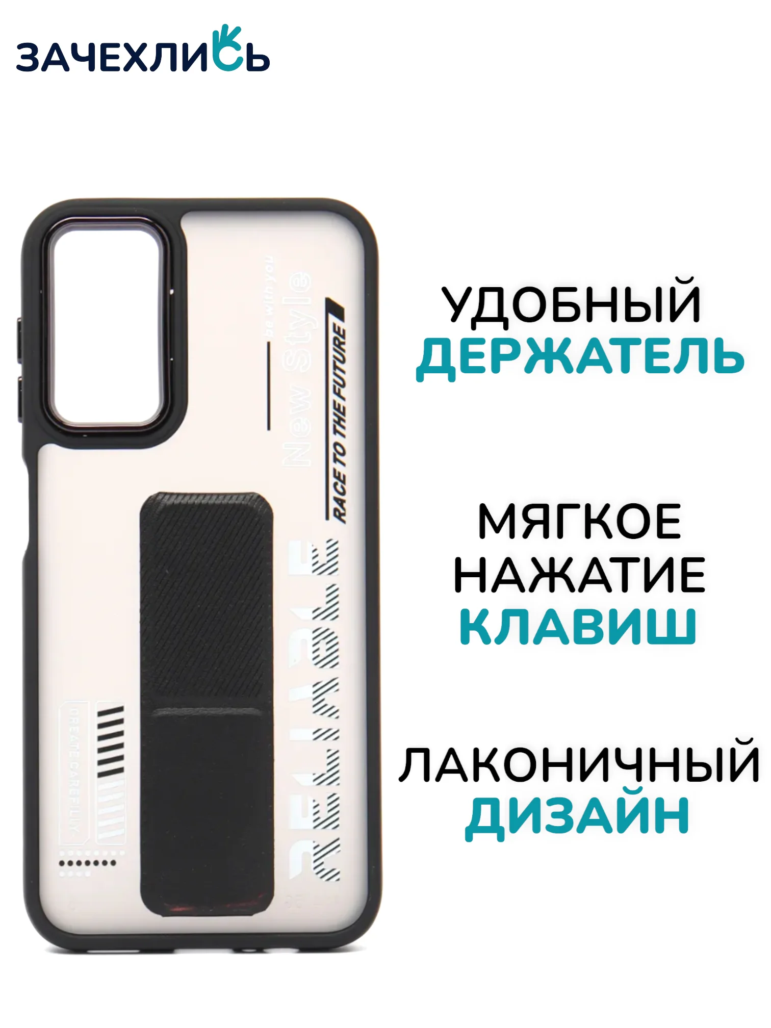 Темно-синий чехол с подставкой на Samsung A14 (Самсунг А14)