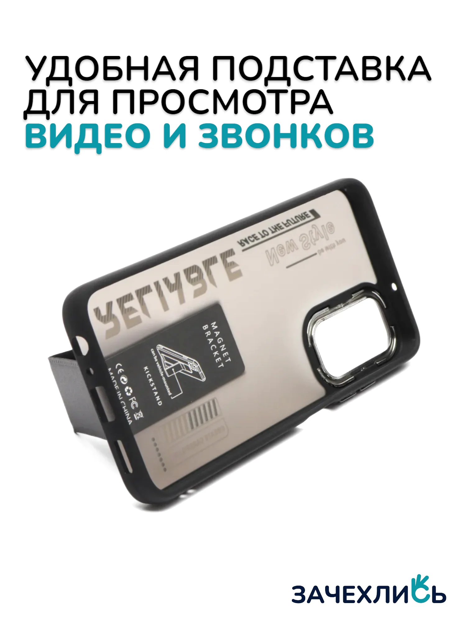 Темно-синий чехол с подставкой на Samsung A14 (Самсунг А14)