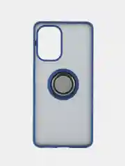 Синий чехол противоударный Xiaomi Redmi Note 12 Turbo/Poco F5 с металлической подставкой кольцом