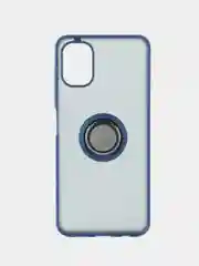 Синий чехол противоударный Samsung Galaxy A06, с металлической подставкой кольцом