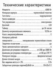Черный электрическая индукционная безимпульсная плитка MARTA MT-HP4228A/ 2 конфорки/ 4000W