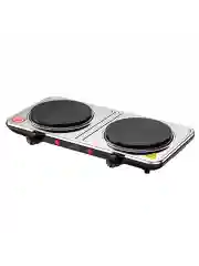 Серебряный плитка электрическая LUMME LU-HP3710A настольная , 2 конфорки - чугун, сталь