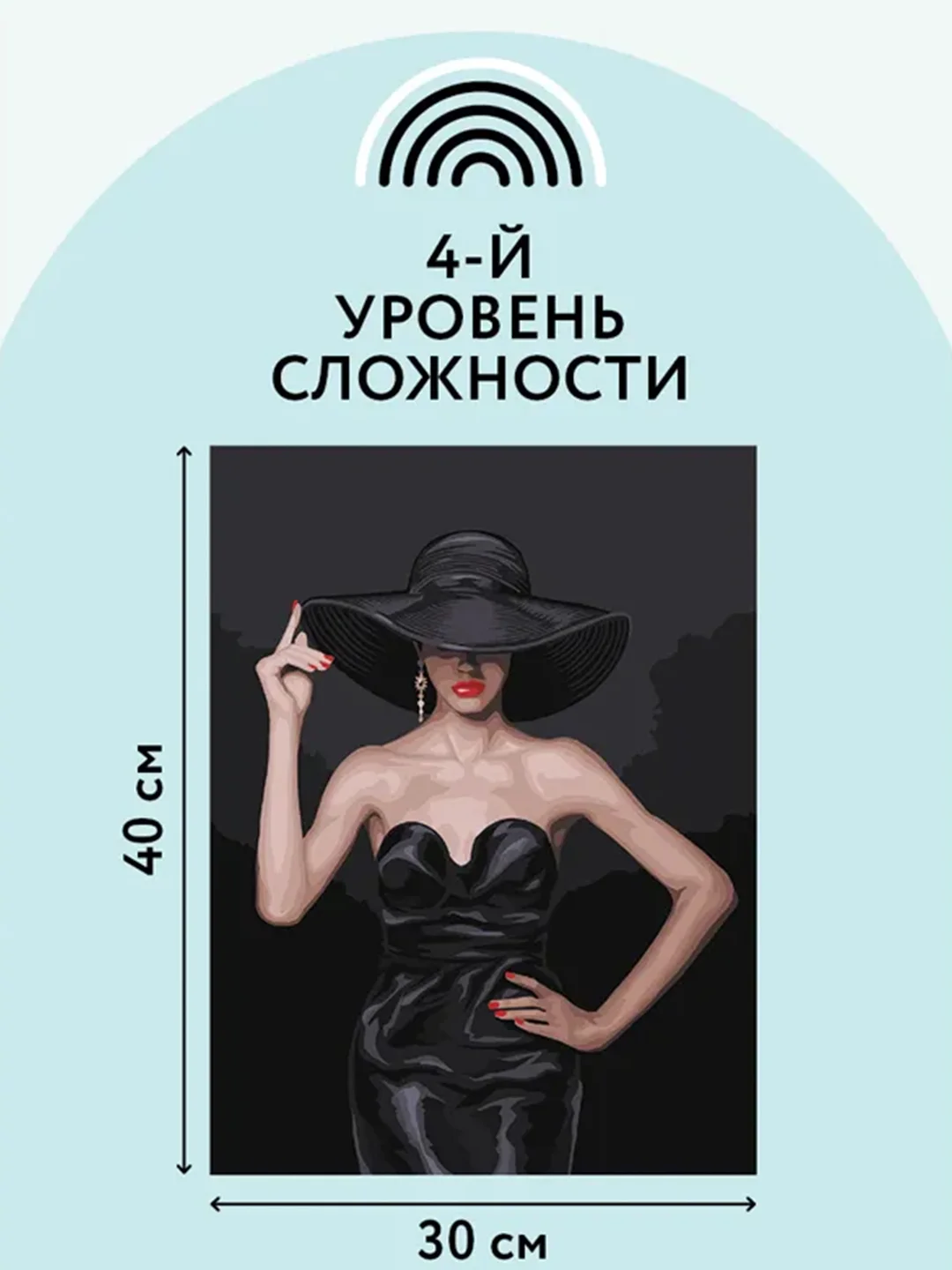 Картина по номерам на холсте ТРИ СОВЫ "Высокая мода", 30х40 см, с красками и кистями